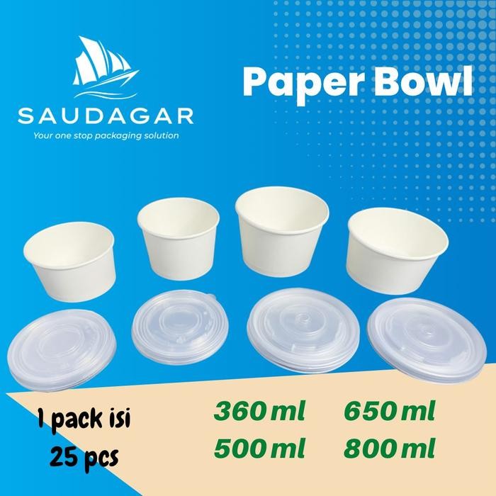 

Mangkok Kertas Paperbowl 650ml / Paper Bowl 360ml - ml - 800ml