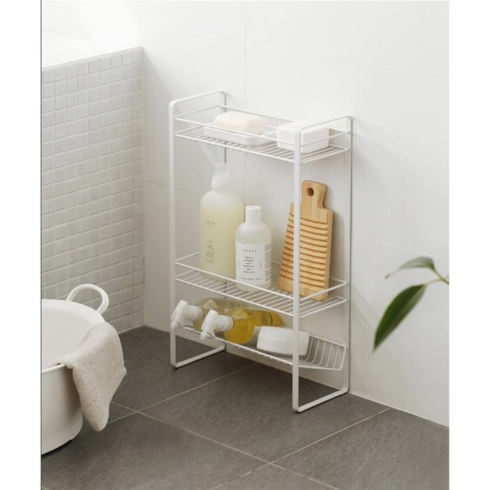 

TECKAIDOU Rak Nordic Style simpel perapi Rak Dapur Rak kamar Mandi 3 tingkat Rak Serbaguna