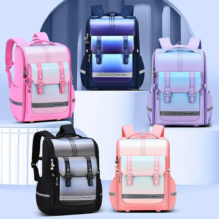 

Tas Ransel Sekolah anak TK SD Ransel Flap Zip Anti air Original Import