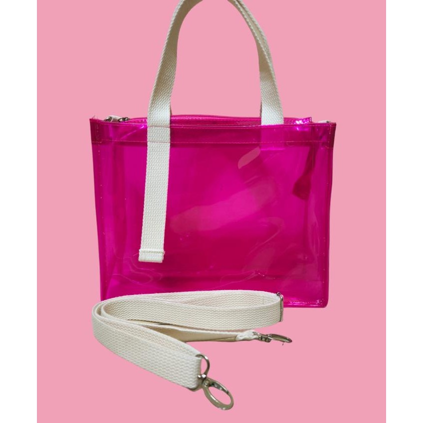 READY TAS MIKA PVC JELLY TEBAL, TAS KONSER, TAS SELEMPANG WANITA, TAS SELEMPANG MIKA, Totebag MIKA