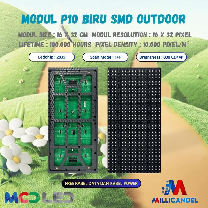 PANEL MODUL P10 SMD BIRU OUTDOOR