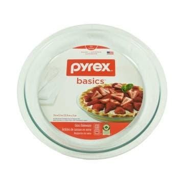 Loyang Kaca / Piring Saji Kaca Pyrex Basic 23 cm Aman Untuk Microwave