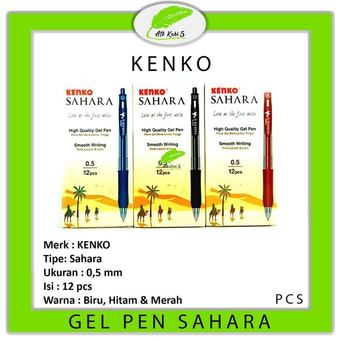 

Ready- Kenko Gel Pen Sahara Pulpen Gel - Per Lusin