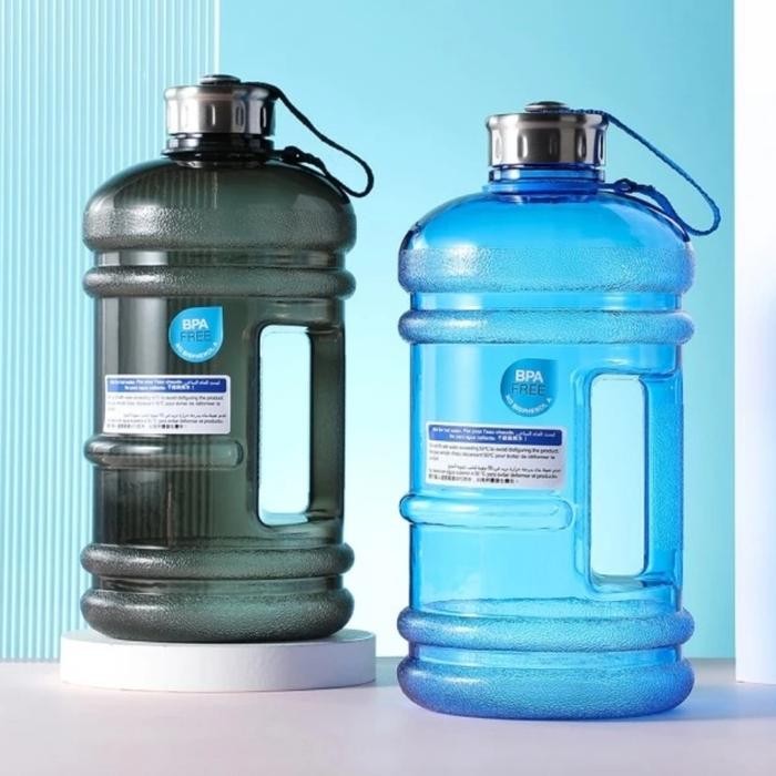 Miniso Botol Air Minum Olahraga 2.2L Besar Barbel Sport Bottle Water