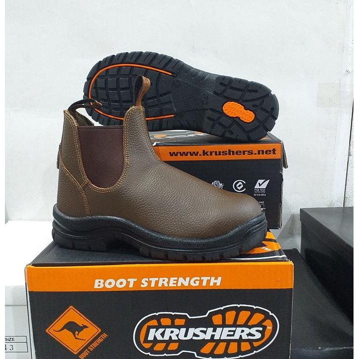 Sepatu Safety Shoes Krushers Nevada Brown Original Safety Boots High Quality Cokelat Black Pria