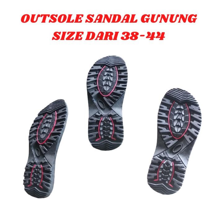 Sol Karet Sandal Gunung Hitam Sol Potong Sandal Outsol Karet Sendal