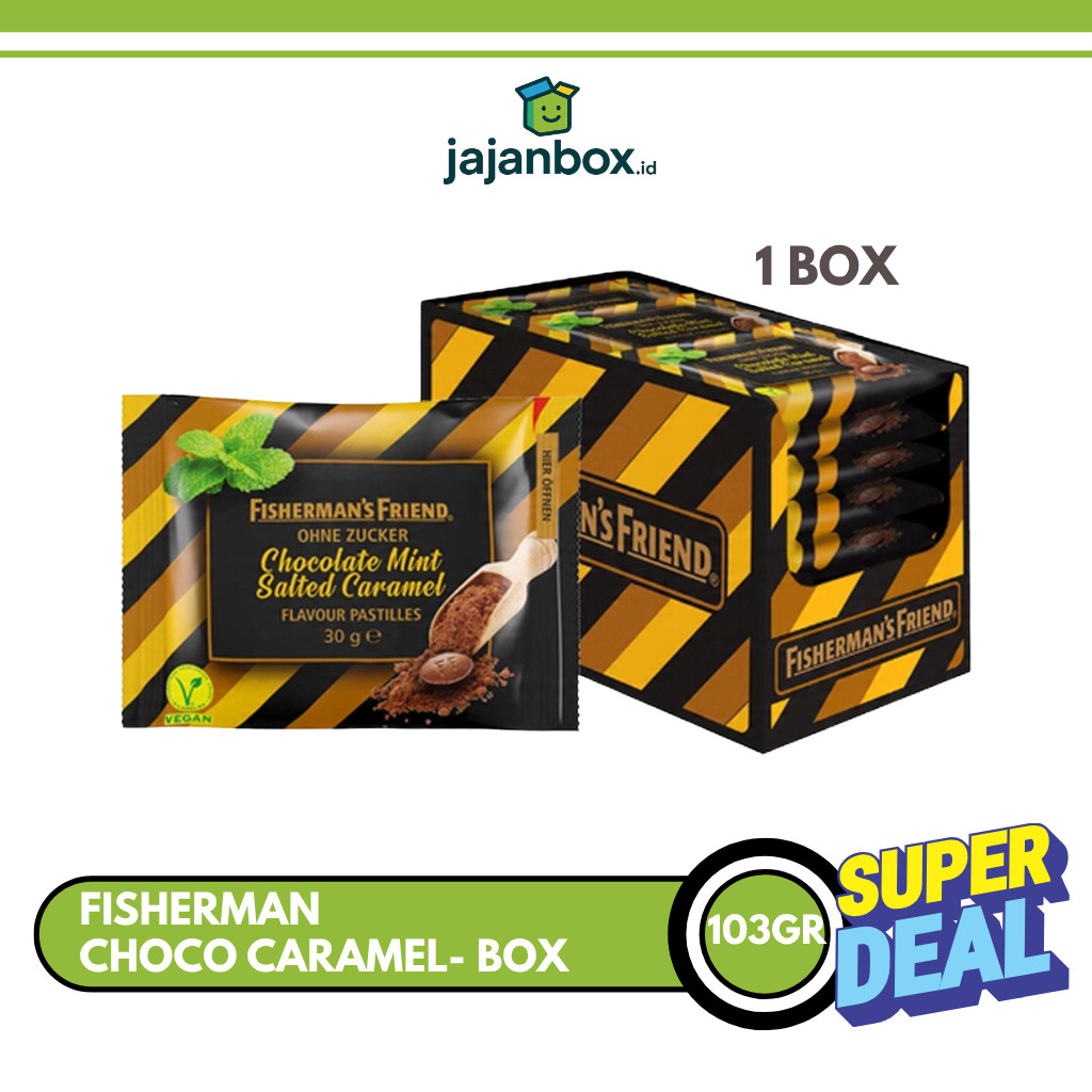 

Fisherman's Friend Choco Caramel Permen Mint 25 gr - 1 BOX