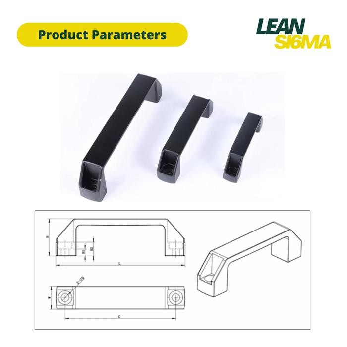 Pegangan Pintu Aluminium Profile Door Handle Profil Plastic Nylon *