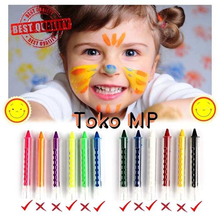 

Face Body Painting Crayon 6 Colours Kit Set Sticks Party Wedding Kids
