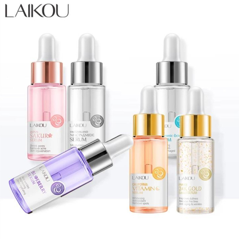 IMPORT LAIKOU Serum Japan Sakura Essence Anti-Aging Hyaluronic Acid Pure 24K Gold Whitening Vitamin