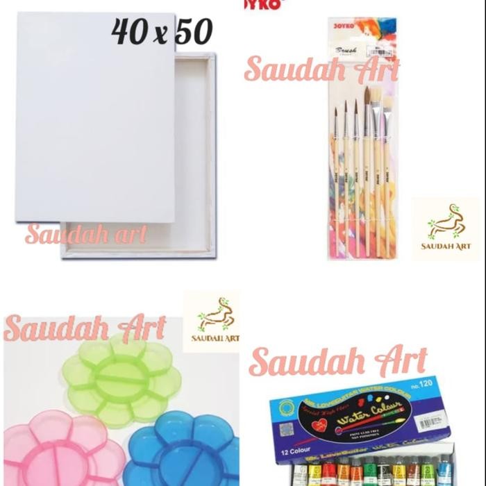 

Paket Kanvas Lukis (Kanvas 40X50,Kuas,Palet,Cat Air)