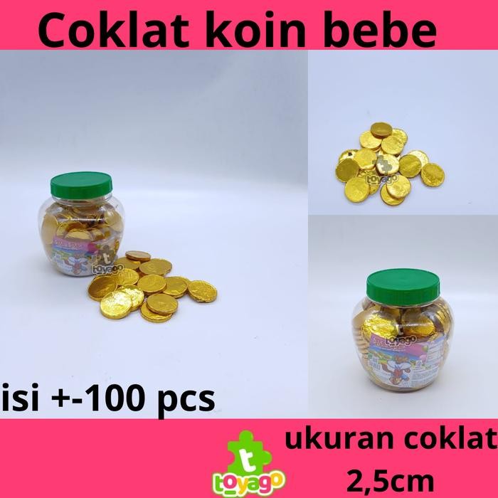 

New Coklat koin BEBE/BEBE chocolate coin 300 GR (100 pcs) Grosir Murah