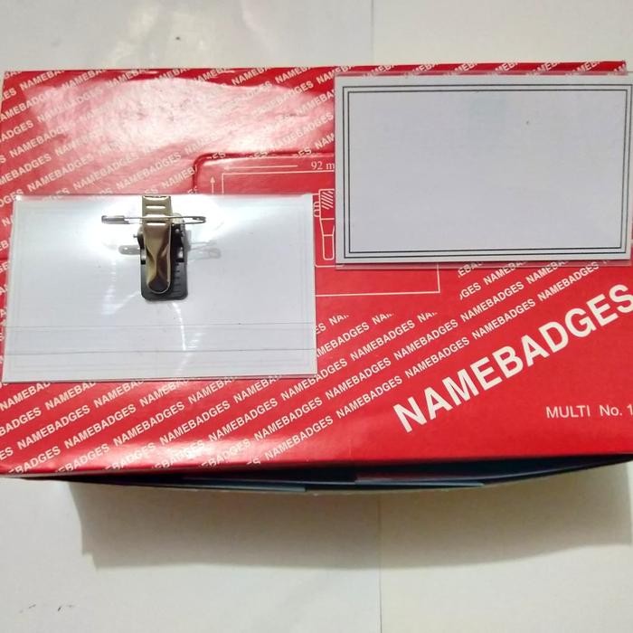 

name badges / kartu pengenal + jepitan belakang