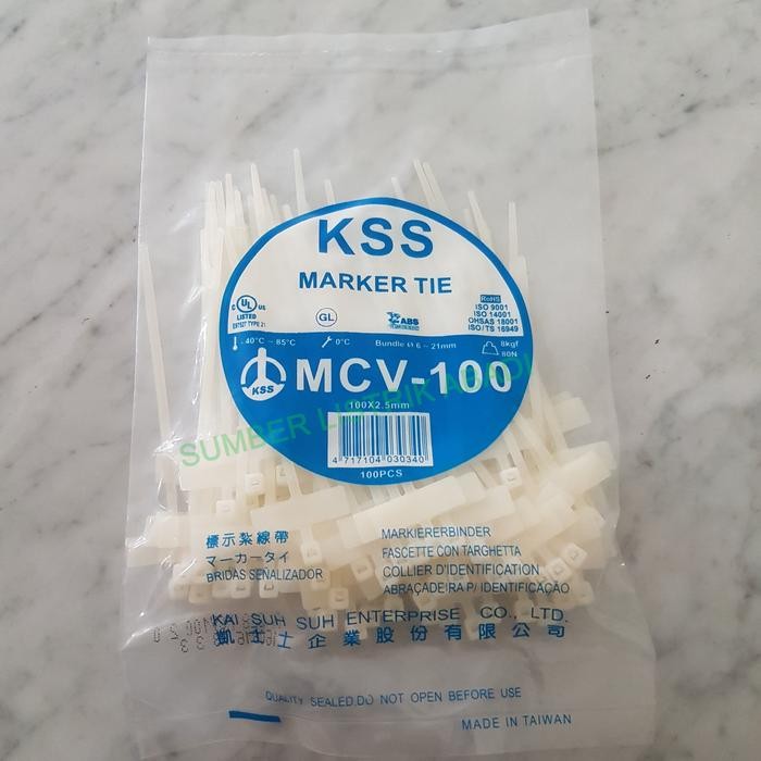 

KSS MCV-100 Kabel Marker Ties/ Pengikat Kabel dengan Label