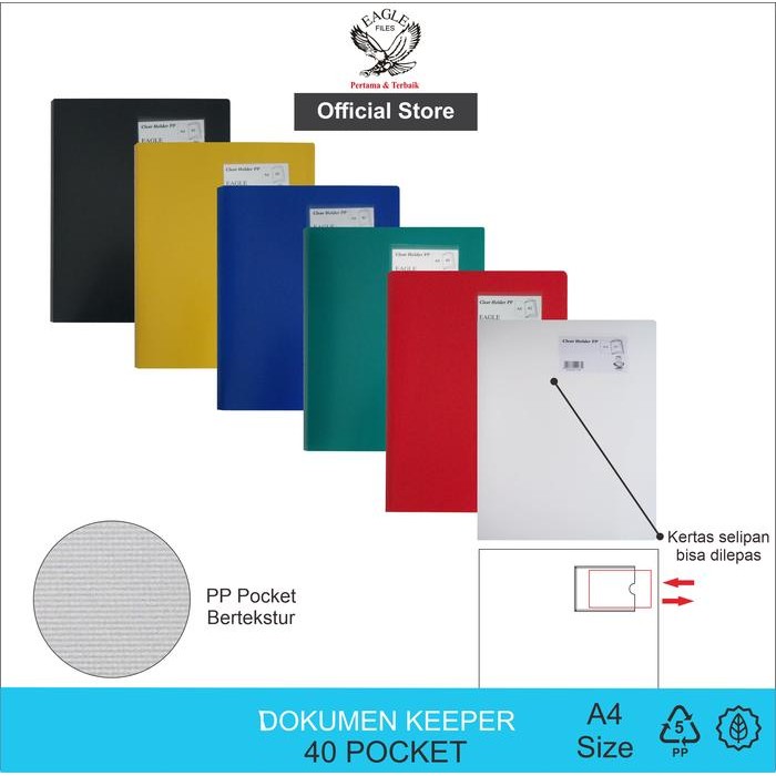 

Document Keeper/Clear Holder 40 Pocket A4 E 322 A