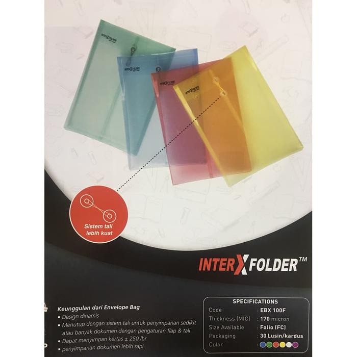 

Map Tali Plastik INTER X FOLDER F4 (Lusin)