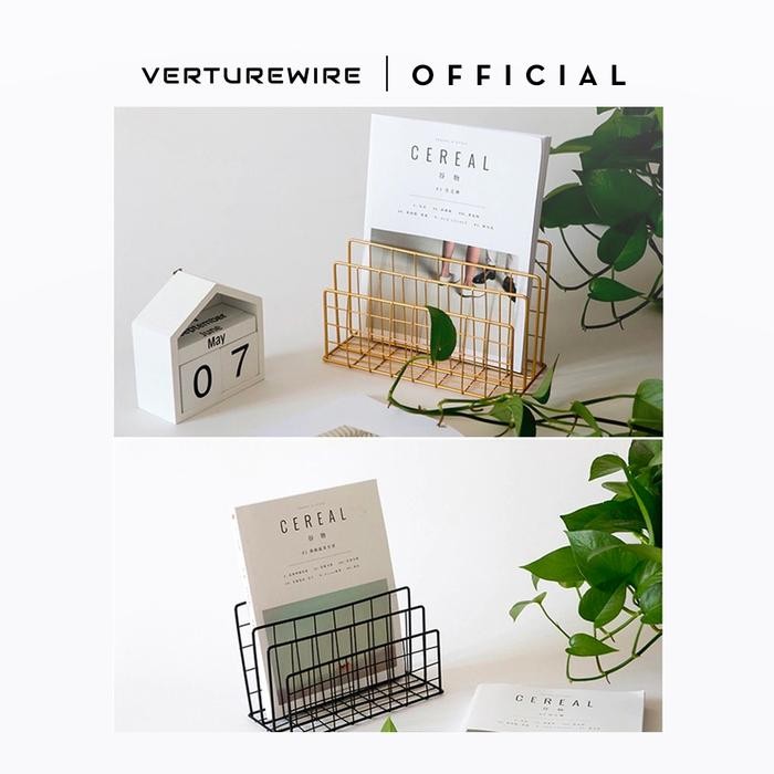 

Penyangga / Tempat Buku Minimalis - Square Bookshelf Besi Desk Kantor Putih