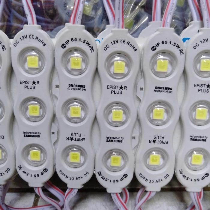 led module samsung 3 led mata besar nyala putih 12V