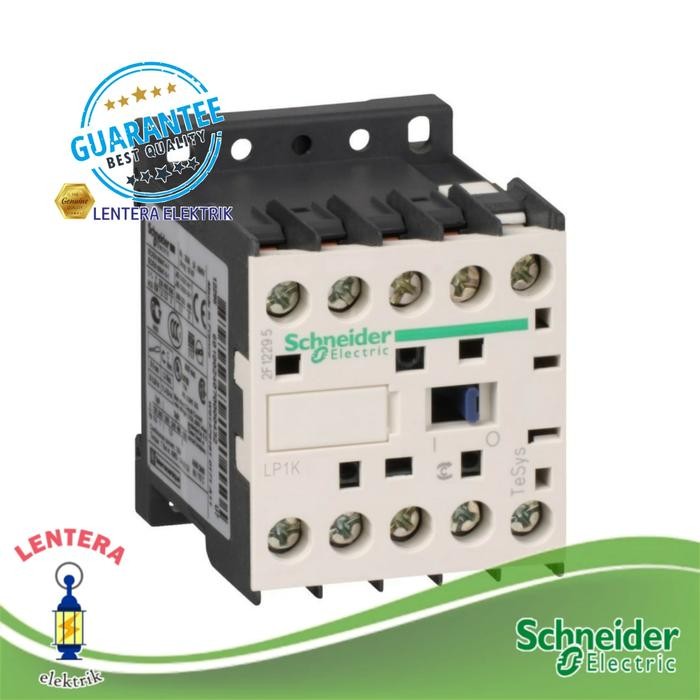 SCHNEIDER 3P CONTACTOR 12A AC3 5.5KW 24VDC COIL LP1K1210BD