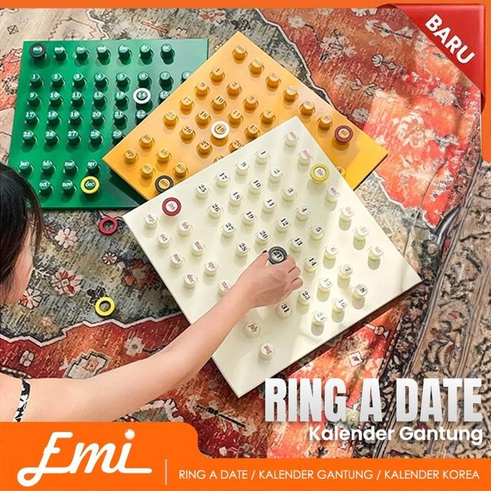 Kalender DIY Kawaii Kalender Gantung Dinding Kalender Lucu Calendar Aesthetic Plastik Calender Ring