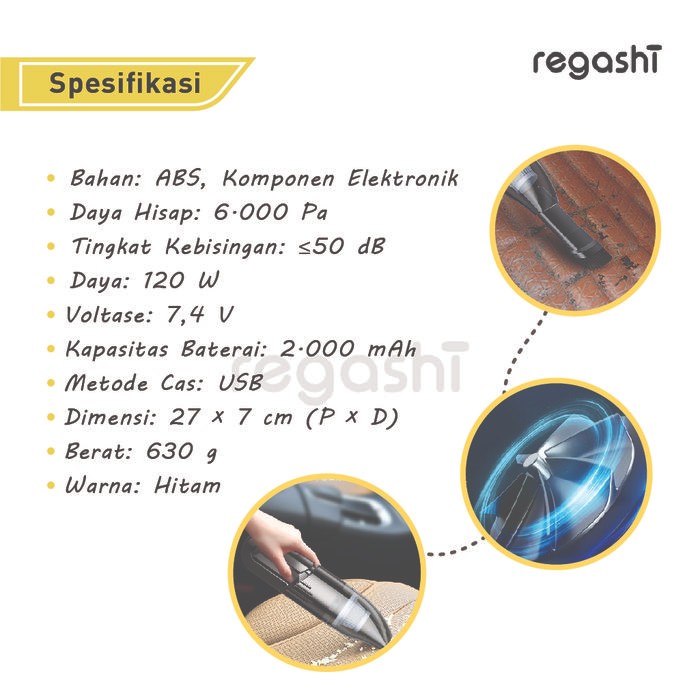 Mini Portable Vacuum Cleaner Wireless Vakum Penyedot Debu Mini