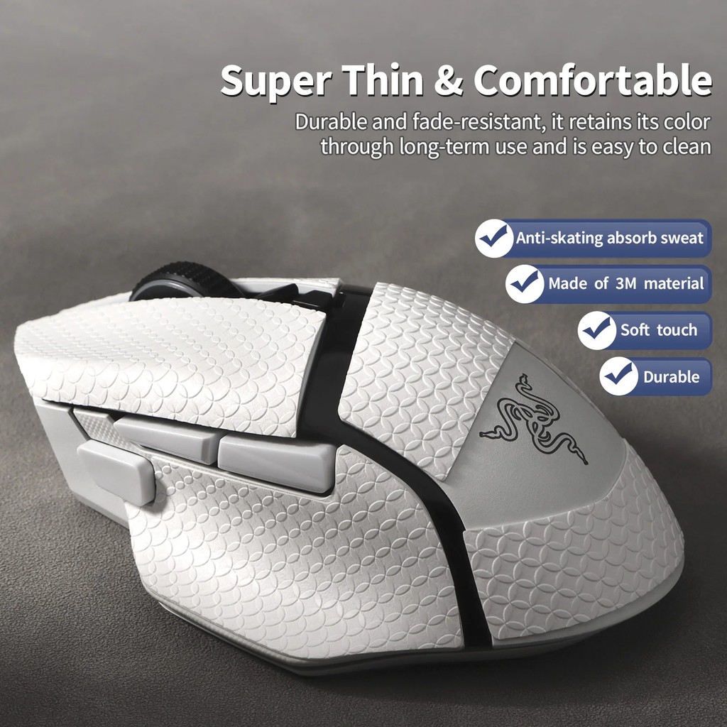 UCONS Mouse Grip Tape for Razer Viper V3 Pro/V2 Pro/Deathadder V3/V3 Pro/Basilisk V3 Pro/Viper