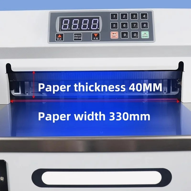 

E330S Desktop electric paper cutter CNC automatic A3 paper cutting tender trimming office heavy