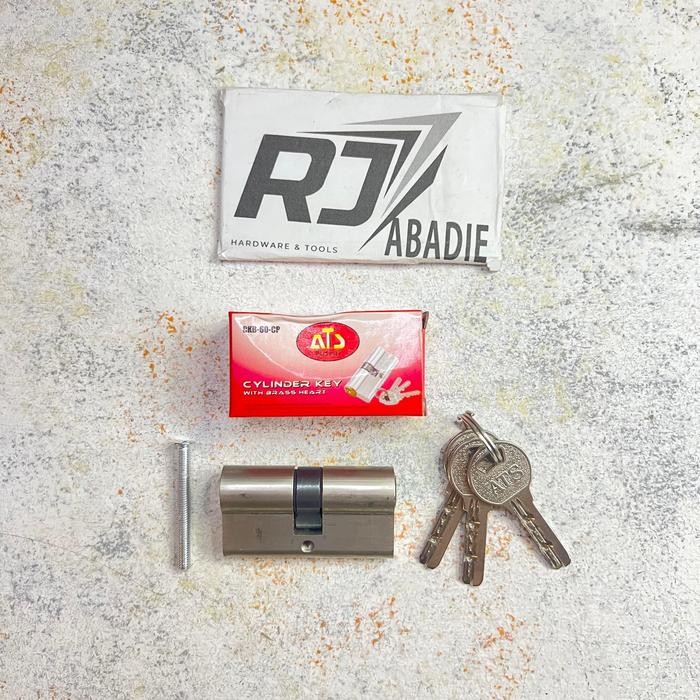 [12Pcs] Silinder Cylinder Anak Kunci Pintu Rumah Ats Kecil / Besar 60Mm Putih Sn