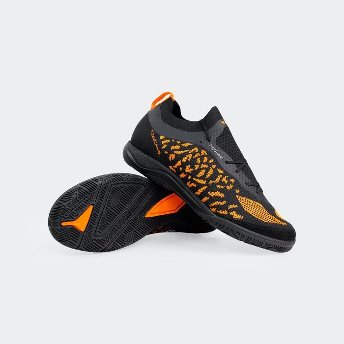 Concave Sepatu Futsal - Volt Black / Orange