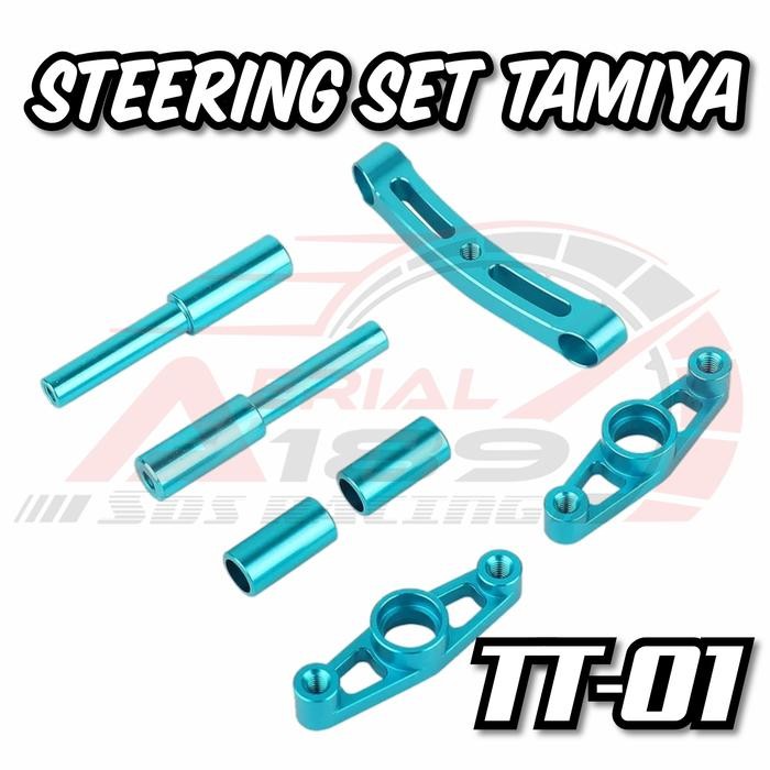 Upgrade metal steering set rc 1/10 tamiya TT01 TT-01 hop up