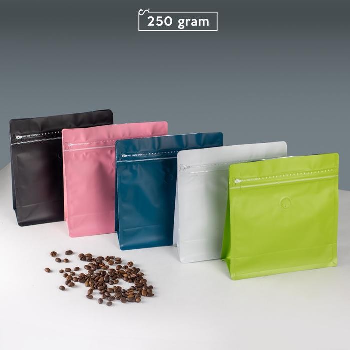 

Conalli - Kemasan Biji Kopi 250Gr - Coffee Pouch 250 Gram- Flat Bottom Pouch - Valve