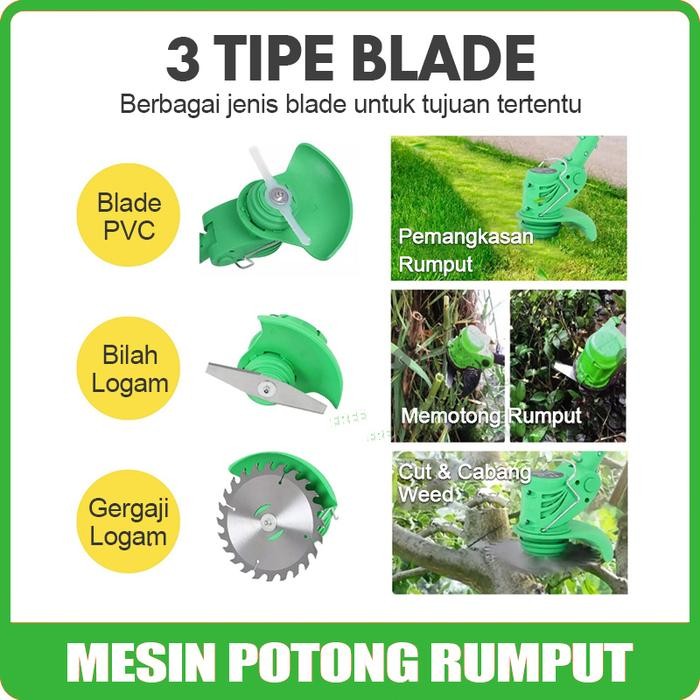 Bosch Mesin Potong Rumput Pemotong Rumput Listrik Pemangkas Rumput Dengan Baterai Li-Ion Pasti