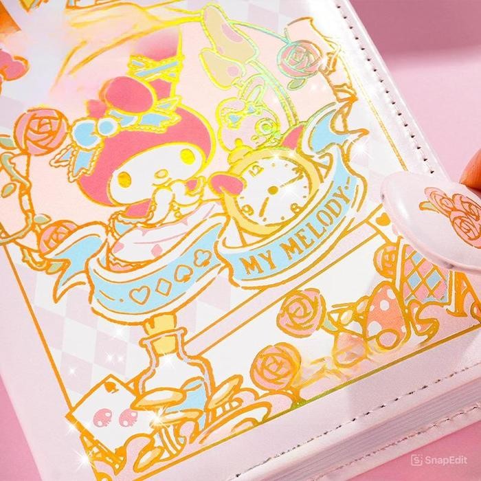 

Terlaris- Sanrio Kuromi Notebook Fullset 6 In 1 Gift Box / Diary Gift Box Kuromi & Melody / Sanrio