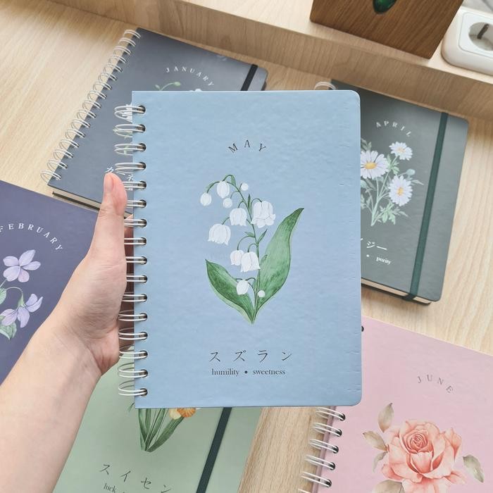 

Terlaris- Notebook / Journal A5 Birth Flower Series - Lily Of The Valley
