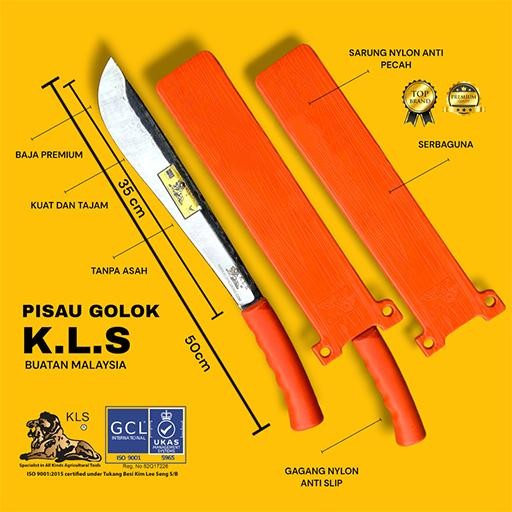 Parang Golok Pisau KLS palm king Super Tajam Alat berkebun Berkwalitas Teruji Asli Malaysia