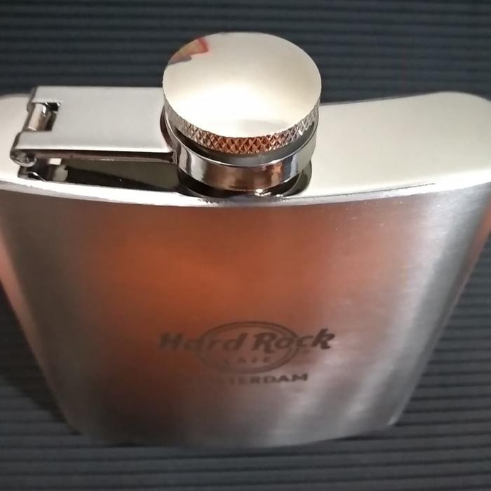 Botol Minum Stainless Hip Flask Hard Rock Cafe 6Oz Pasti Diskon