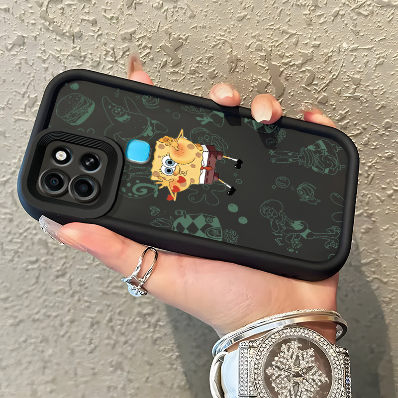 Casing Hp Untuk Infinix Smart 6 Infinix Smart 6 Plus Case Spons lucu kartun kartun Kasing tipis Perl