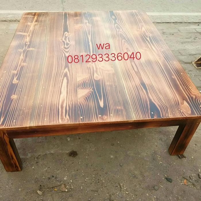 Meja Lesehan Warna Bakar Jati Belanda