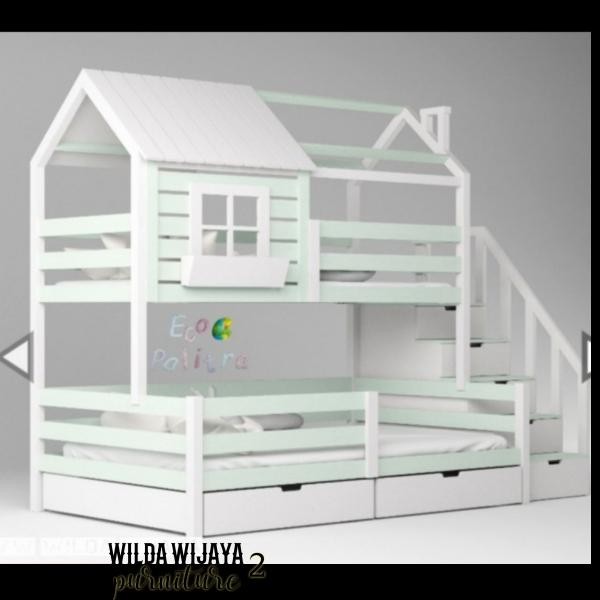 Tempat Tidur Anak Tingkat Model Rumah