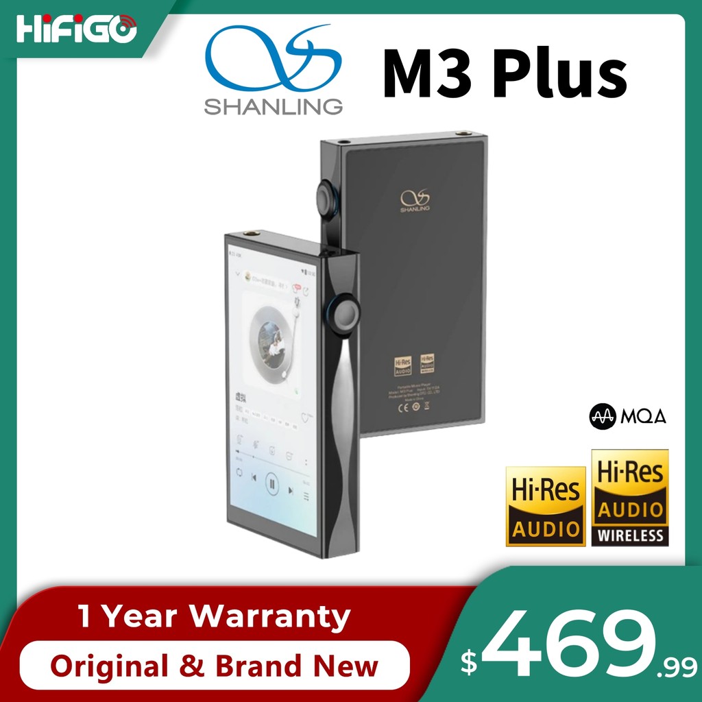 Shanling M3 Plus Hi-Res Portable WiFi Bluetooth MP3 Music Player 4*CS43198 DAC Dual OPA1612 DSD512