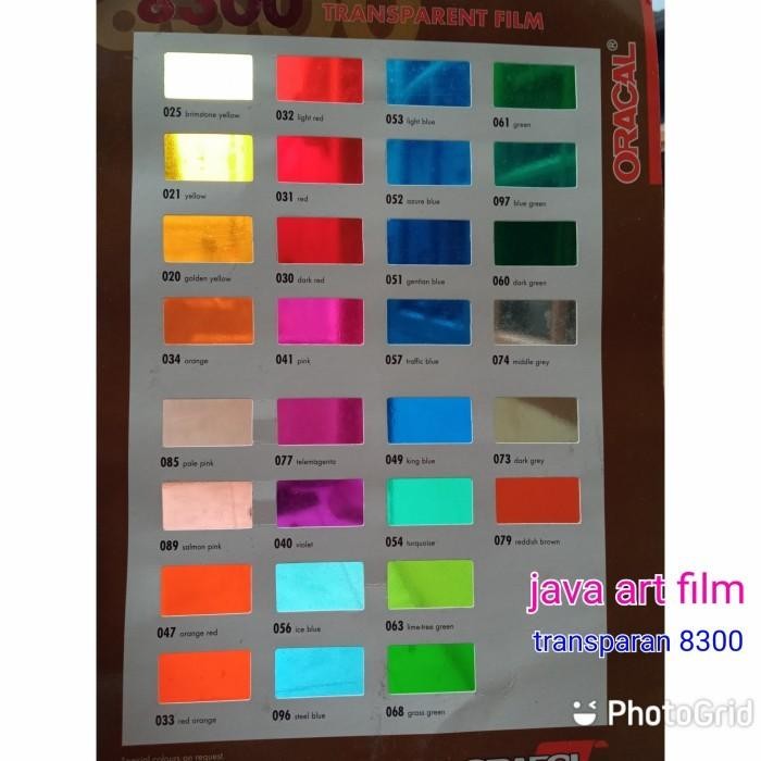 (Expert) stiker oracal transparan 8300/stiker kaca warna/ ready oracal warna
