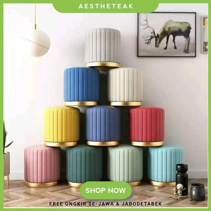 KURSI STOOL BULAT / SOFA BENCH BUNDAR MEJA RIAS