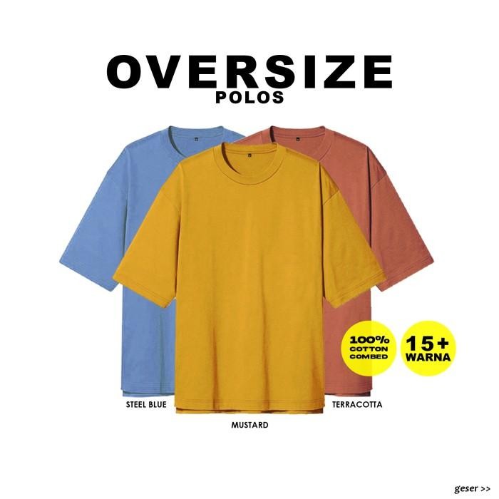 (Expert) Kaos Polos Oversize Pria Kaos Oversize Pria Polos Tanpa Saku