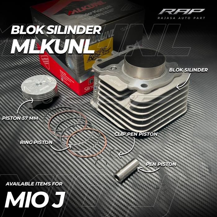 BLOK SEHER/BORING BORE UP MIO J 57MM MLKUNI SET/BORING BLOK SEHER MIO J BORE UP 150CC MIO J 57MM