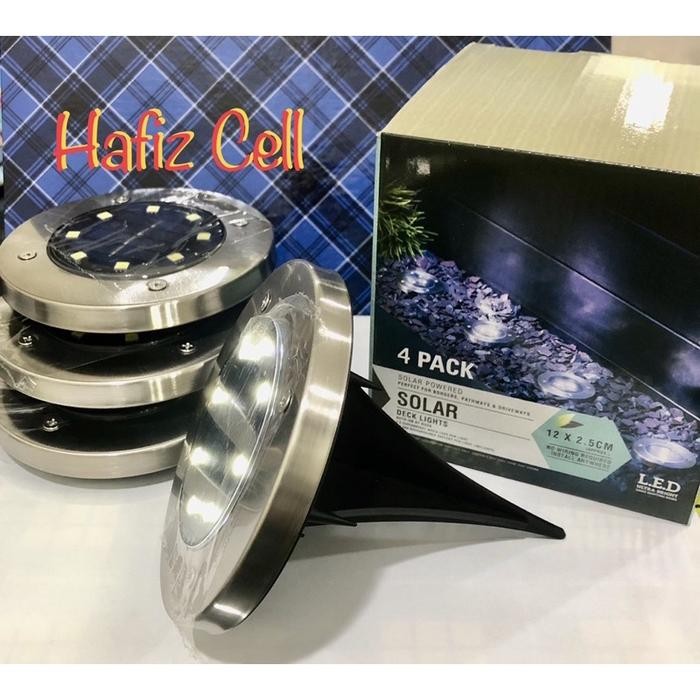 (Expert) Lampu solar MDD08 lampu taman bulat 8 LED tenaga surya