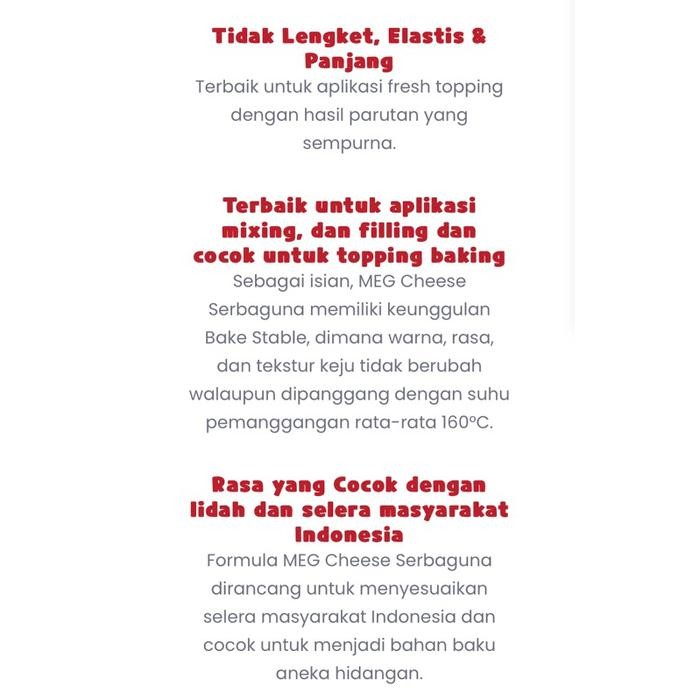 

(Expert) Meg Cheese Serbaguna - Keju Meg Serbaguna 2kg