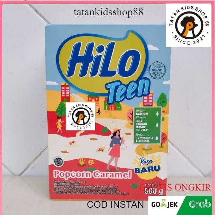 

(Expert) Hilo Teen 500 gr Chocolate Vanilla Taro Popcorn Strawberry Milkshake Biscuit Caramel