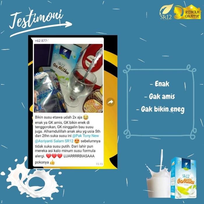 

(Expert) GOMILKU SR12 SUSU KAMBING ETAWA KUALITAS PREMIUM GOAT MILK SUSU BUBUK TANPA GULA BPOM