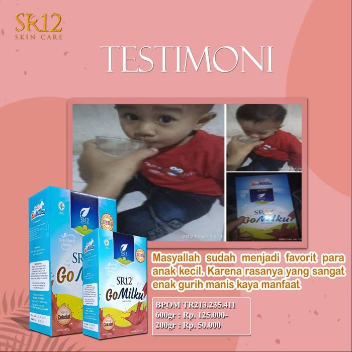 

(Expert) Susu SR12 Go milkku Original Vitamin untuk Menambah nafsu Makan Anak