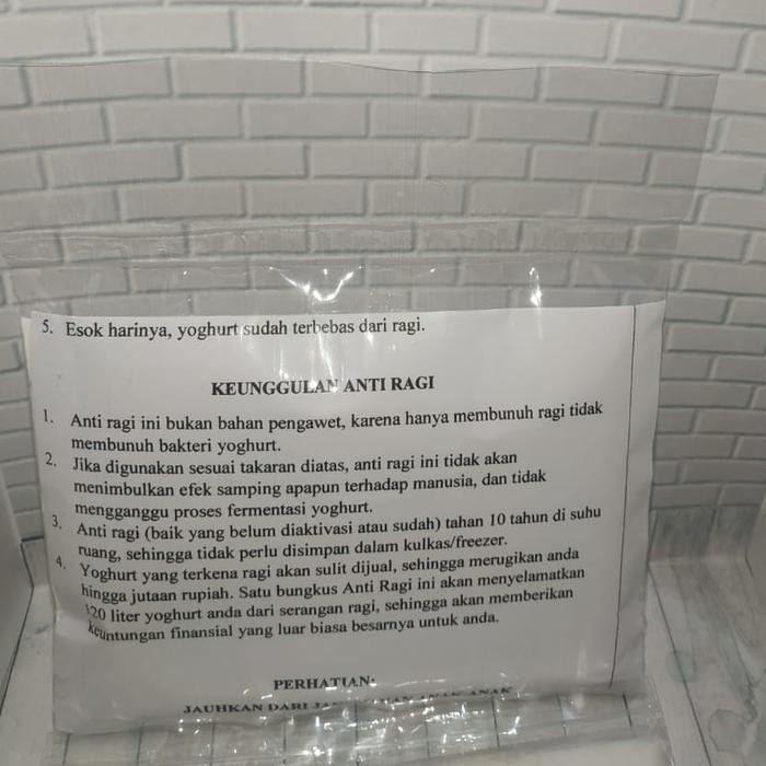 

(Expert) Anti Ragi Yogurt (Bahan Tambahan Yogurt)